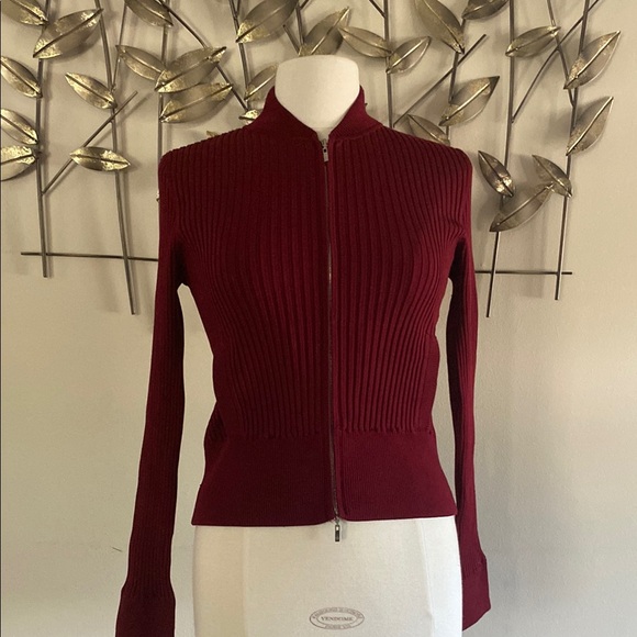 Essendi Jackets & Blazers - Essendi Burgundy Knit Sweater